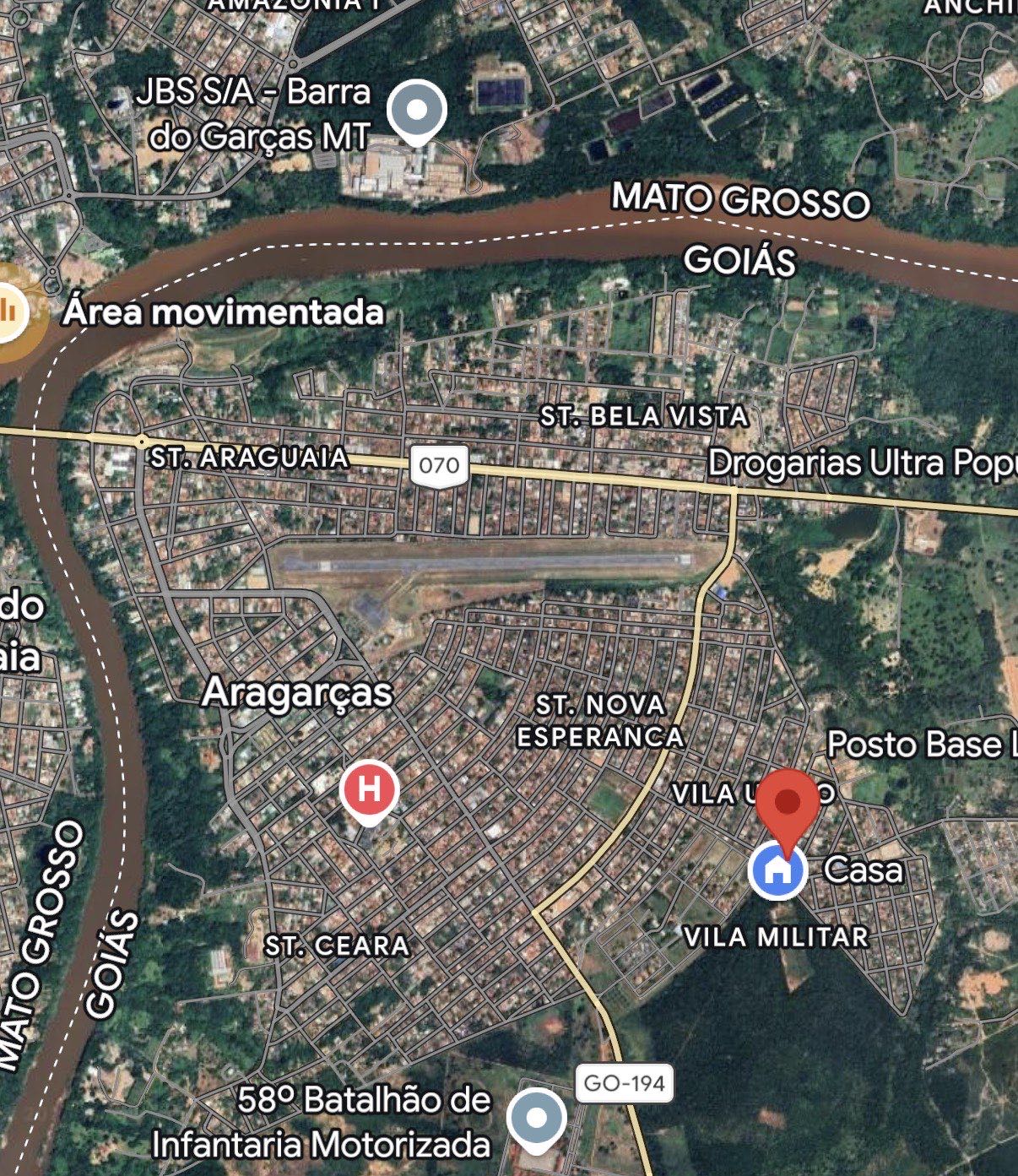 Localização Infornet — Aragarças